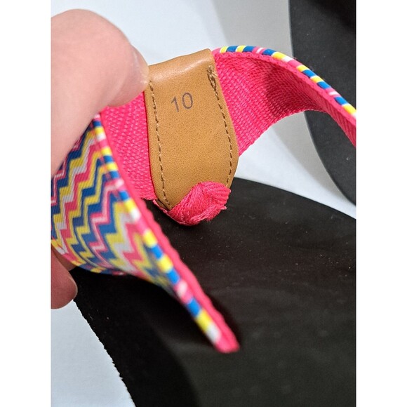 Yellowbox Flip Flops "Paige" Multicolor Chevron Pattern Women's Size 10 M NIB - Picture 5 of 8